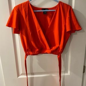 AQUA orange crop top
